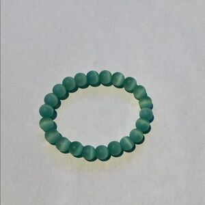 Green Beaded Stretch Bracelet - Women Jewelry